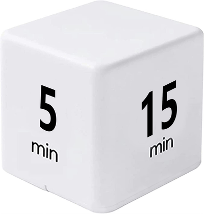 Cube Timer, Kitchen Timer for Time Management and Countdown Settings 15-20-30-60 Minutes