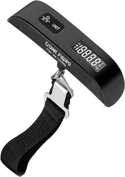 Luggage Scale, Portable Digital Hanging Baggage Scale for Travel, Suitcase Weight Scale with Rubber Paint, 110 Pounds, Battery Included