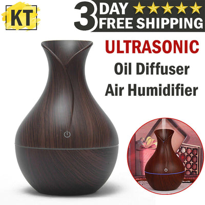 Essential Oil Diffuser Humidifier Aromatherapy Air Purifier Steam with LED Light